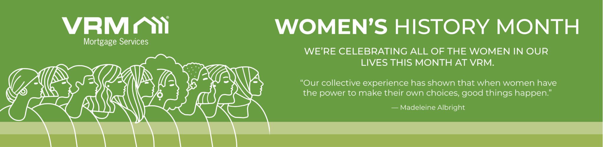 VRM Womens History Month Banner | REO Asset Management | VRM Mortgage Services